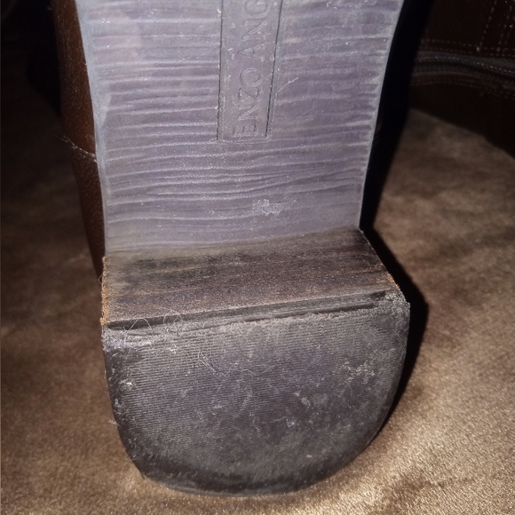 Enzo Angiolini Genuine Soft Leather Boots/ Vintage Brown Mid Calf Zipper Boots - Picture 11 of 15